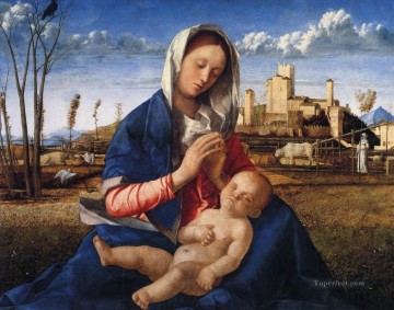 Giovanni Bellini Painting - The virgin and child Renaissance Giovanni Bellini